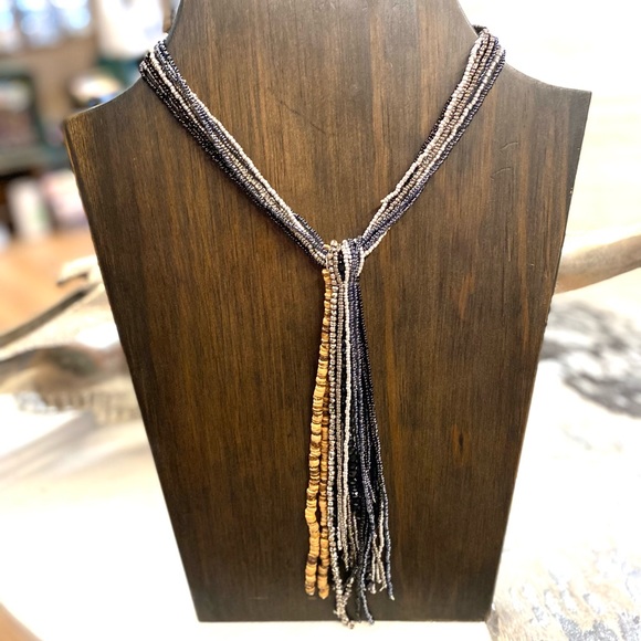 Jewelry - NEW Multi-Bead Strand Y-Necklace - Hematite